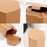 20PCS Hexagonal Kraft Paper Gift Boxes for Party Wedding Candy Craft