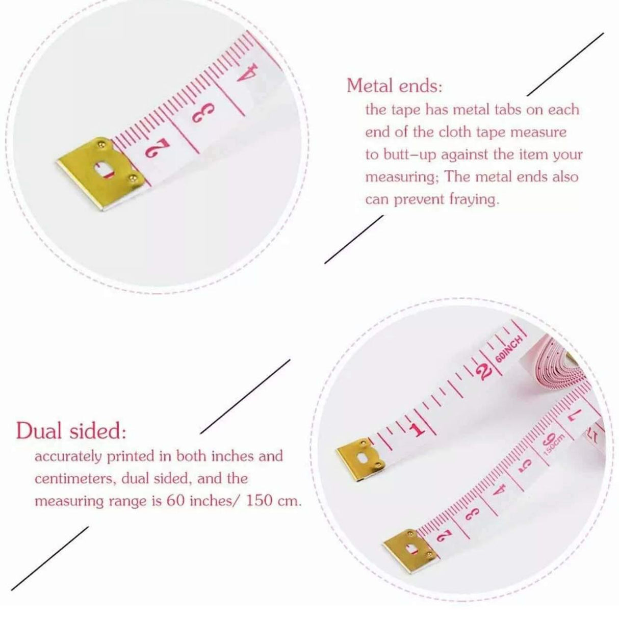 Accurate and flexible soft tape measure for tailoring and crafts