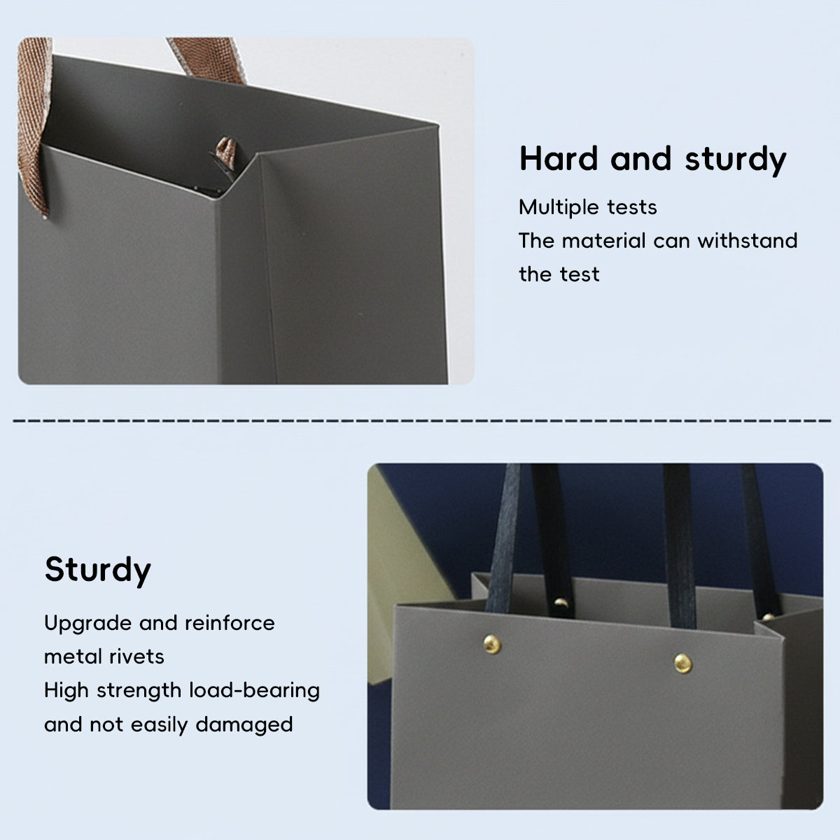 10PCS Durable Paper Gift Bags with Handles for Wedding Party