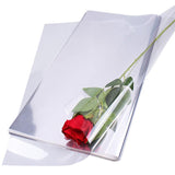 Wrapped gift adorned with elegant clear wrapping paper