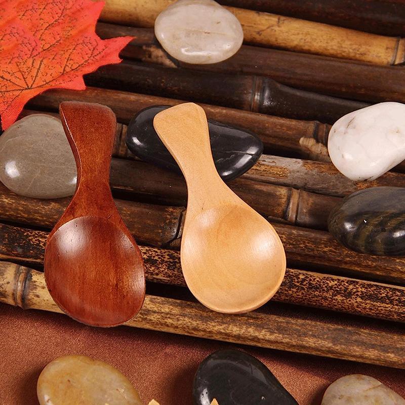 Eco-friendly mini wooden spoons with natural finish for versatile kitchen use