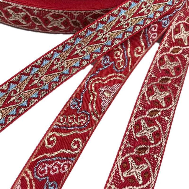 Elegant embroidery ribbon with intricate designs