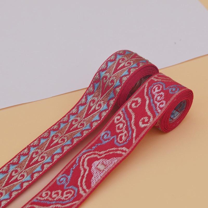 Elegant embroidery ribbon with intricate designs