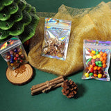 Sparkling iridescent Ziploc bags filled with colorful craft supplies, enhancing the visual appeal of everyday storage.