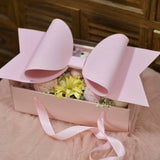 5PCS Transparent PVC Bow Gift Box with Ribbon Handles for Wedding