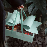 5PCS Transparent PVC Bow Gift Box with Ribbon Handles for Wedding