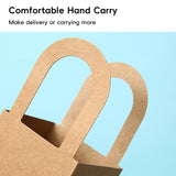 50PCS Kraft Paper Gift Bags with Handles Eco Friendly Packaging