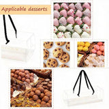 20PCS Transparent Rectangle Blister Bakery Boxes with Handle