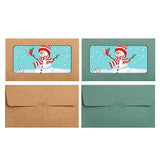 100PCS Kraft Paper Envelopes with Clear Window Self-Seal Mailing Bags
