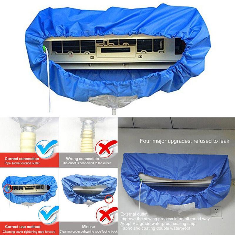 Air Conditioner Cleaning Cover 1PC Bule Dust Washing Cleaning Bag - Discount Packaging Warehouse