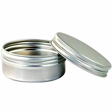 Aluminum Cosmetic Jar 50-200PCS 3Sizes Silver Empty Containers - Discount Packaging Warehouse