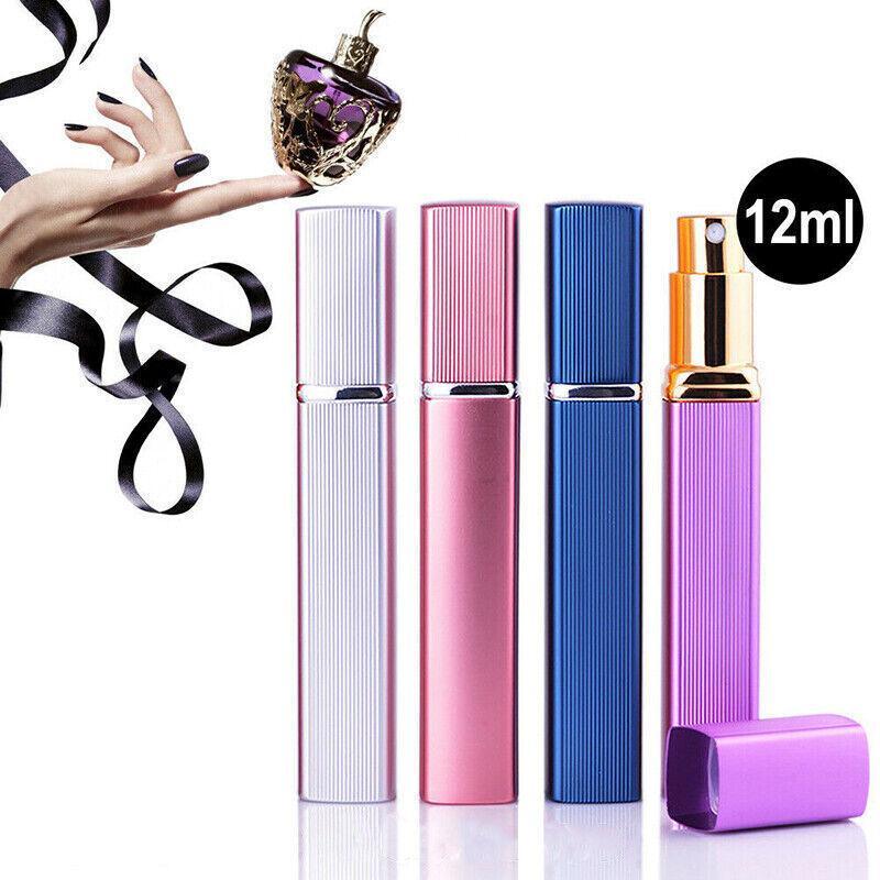 Aluminum Perfume Atomizer 1PC 12ml 5Colours Mini Refillable Travel Scent Pump Spray Bottle - Discount Packaging Warehouse