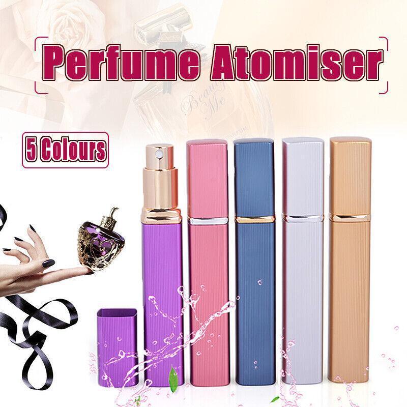 Aluminum Perfume Atomizer 1PC 12ml 5Colours Mini Refillable Travel Scent Pump Spray Bottle - Discount Packaging Warehouse