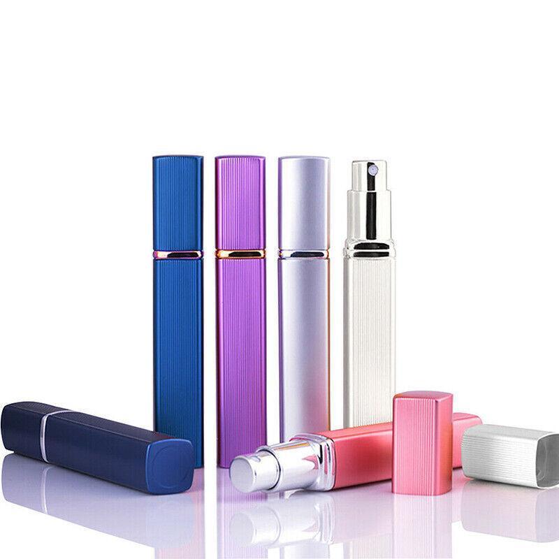 Aluminum Perfume Atomizer 1PC 12ml 5Colours Mini Refillable Travel Scent Pump Spray Bottle - Discount Packaging Warehouse