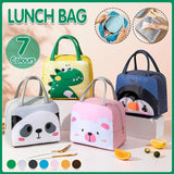 Animal Pattern Insulated Lunch Bags 1-Pack Neoprene Lightweight Portable