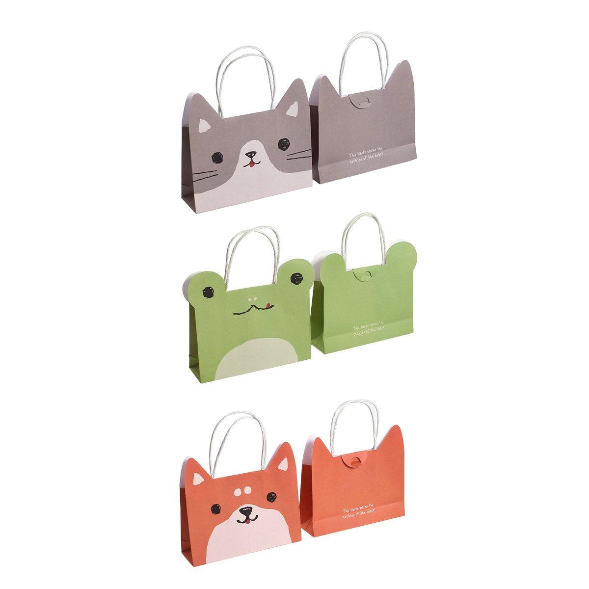 Animal Shaped Gift Bags 20PCS Kraft Paper Cute Designs