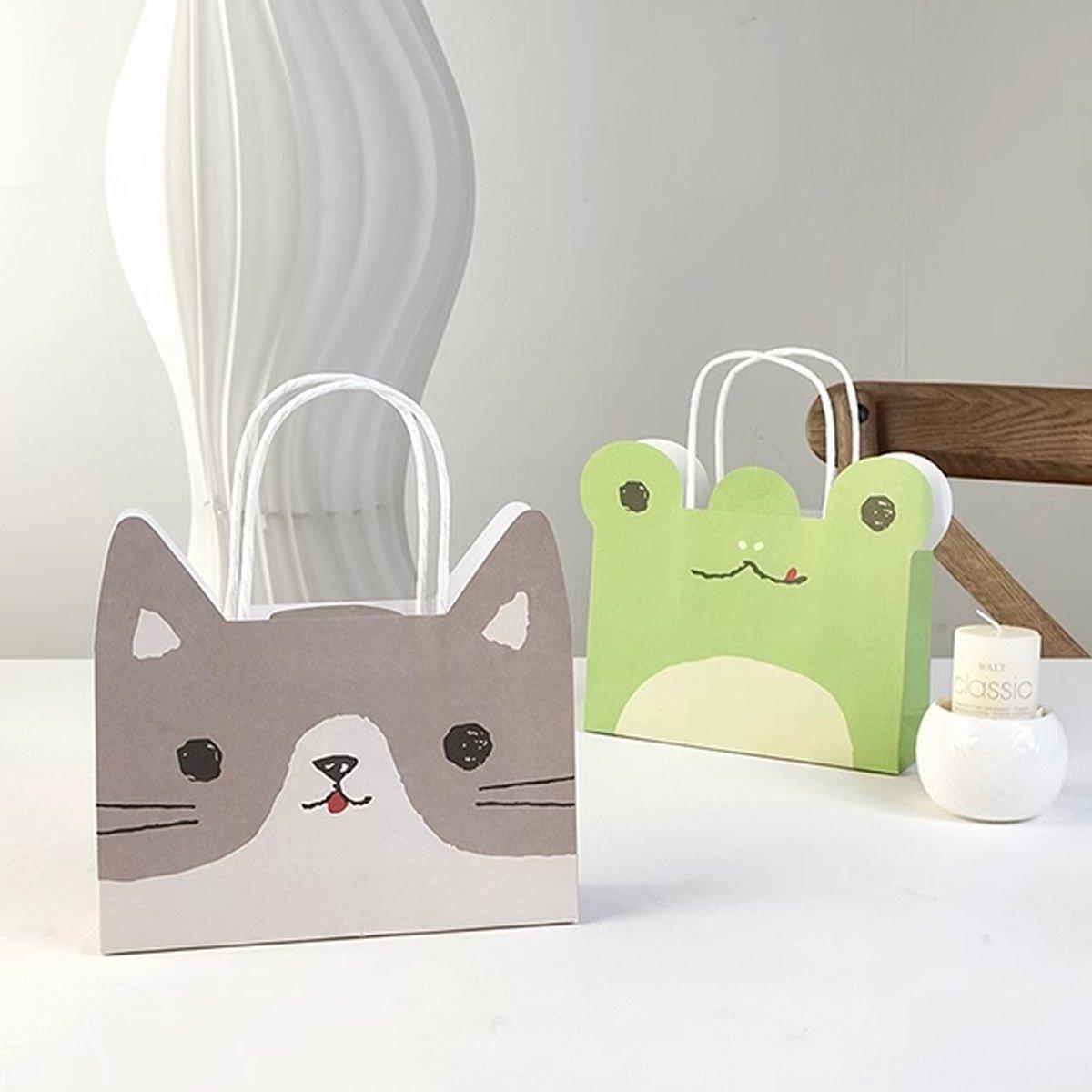 Animal Shaped Gift Bags 20PCS Kraft Paper Cute Designs