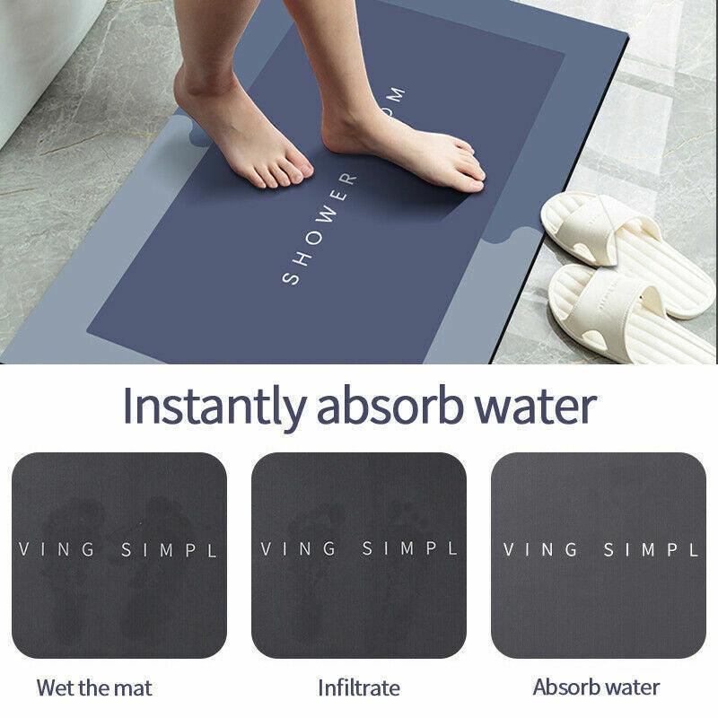 Anti-slip Bath Mat 1PC 2Colours 2Sizes 2Shapes Super Absorbent - Discount Packaging Warehouse