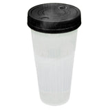 100 Sets 650ml Transparent Drinking Cups with Lids Party Use