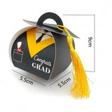 Bachelor Gown Gift Box 50PCS White Card Printing with Tassels for Candy