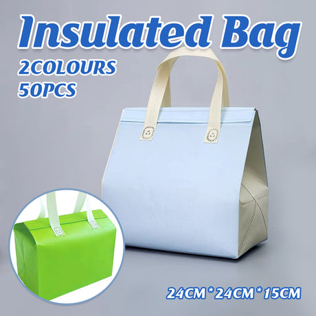 50pcs Thermal Insulated Packaging Bags for Milk Tea Cake
