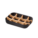 Bamboo Drain Soap Dish Holder 1PC 2Colours 13.2x8.5x2.5cm Bathroom Soap Case - Discount Packaging Warehouse