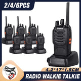 BF-888S Two Way Radio 2/4/6PCS UHF 400-470MHz 5W Rechargeable