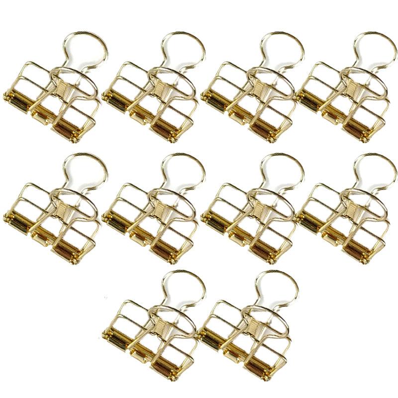 Binder Clips 10PCS 8Colours Steel Bookmark Clips - Discount Packaging Warehouse