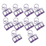 Binder Clips 10PCS 8Colours Steel Bookmark Clips - Discount Packaging Warehouse