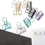 Binder Clips 10PCS 8Colours Steel Bookmark Clips - Discount Packaging Warehouse