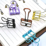 Binder Clips 10PCS 8Colours Steel Bookmark Clips - Discount Packaging Warehouse