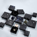 Black Jewelry Packaging Set 20PCS Cardboard Elegant Design