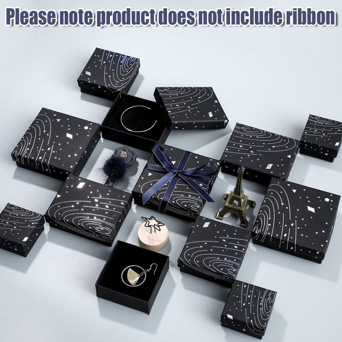 Black Jewelry Packaging Set 20PCS Cardboard Elegant Design