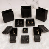 Black Jewelry Packaging Set 20PCS Cardboard Elegant Design