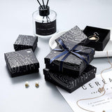 Black Jewelry Packaging Set 20PCS Cardboard Elegant Design