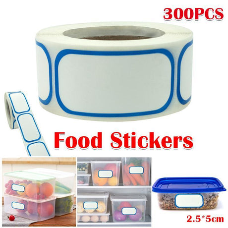 Blank Food Label Stickers 1ROLL 300PCS 5x2.5cm - Discount Packaging Warehouse