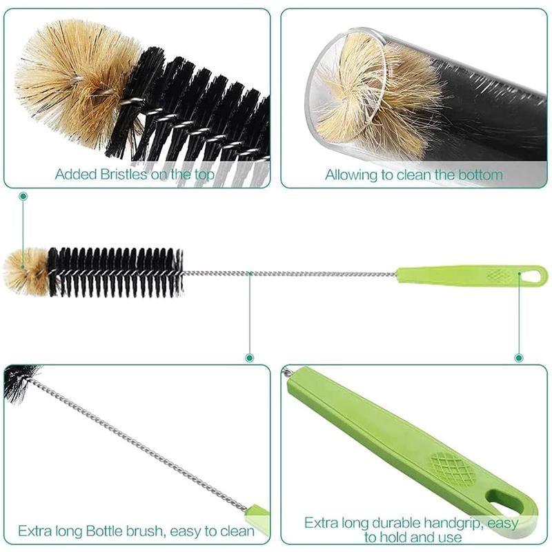 Bottle Cleaning Brush 1PC 40cm Long Handle Nylon for Kettle and Cup Scrubbing - Discount Packaging Warehouse