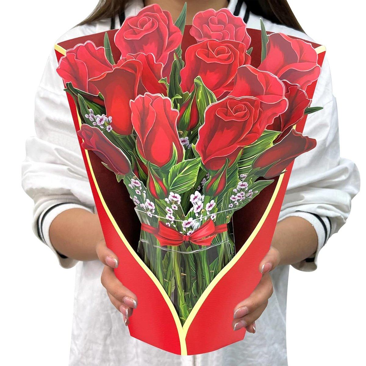 Bouquet Greeting Card 1PC One Side Coated Paper for Special Occasions