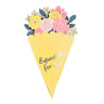 Bouquet Shaped Greeting Cards 20PCS Cardboard 3D Design