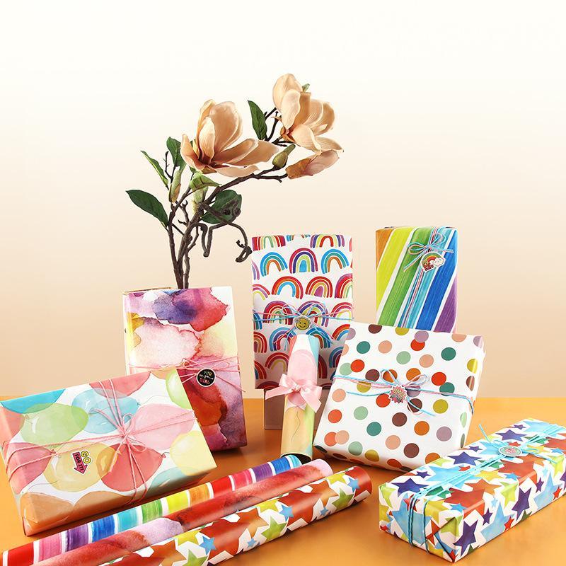 Brighten Your Gifts with Rainbow Wrapping Paper