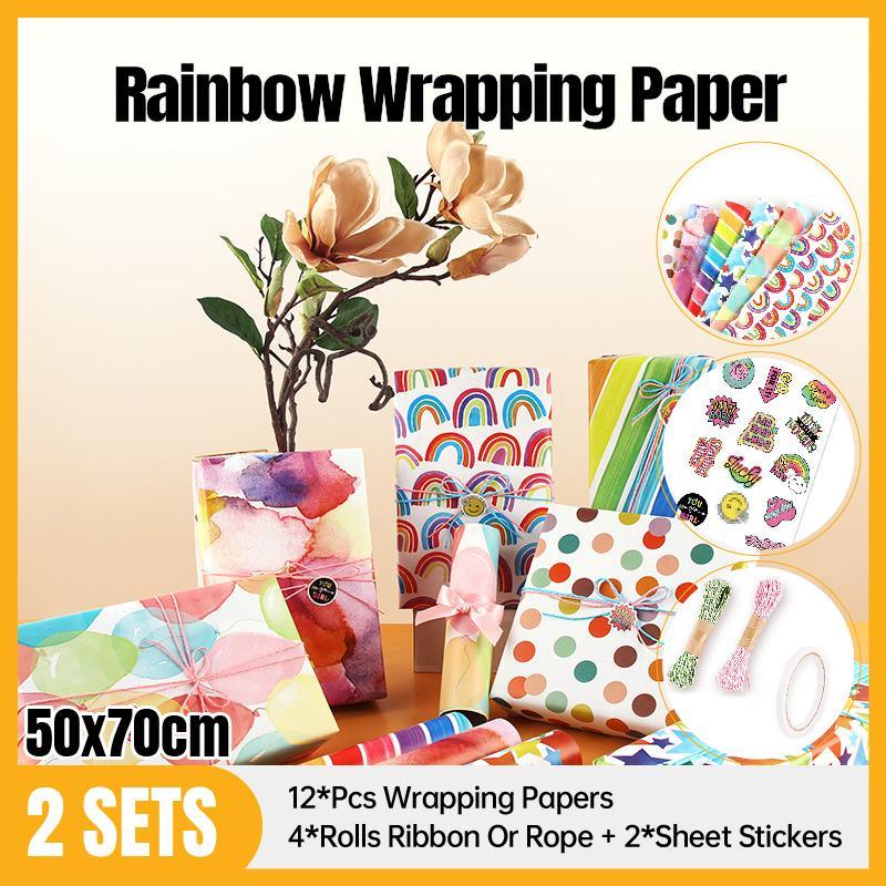 Brighten Your Gifts with Rainbow Wrapping Paper