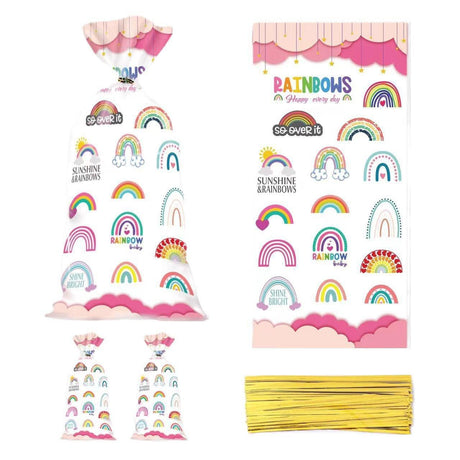 Brighten Your Party with Rainbow Themed Cookie Bags