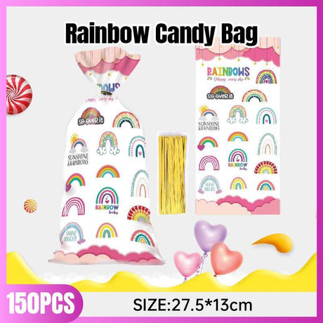 Brighten Your Party with Rainbow Themed Cookie Bags