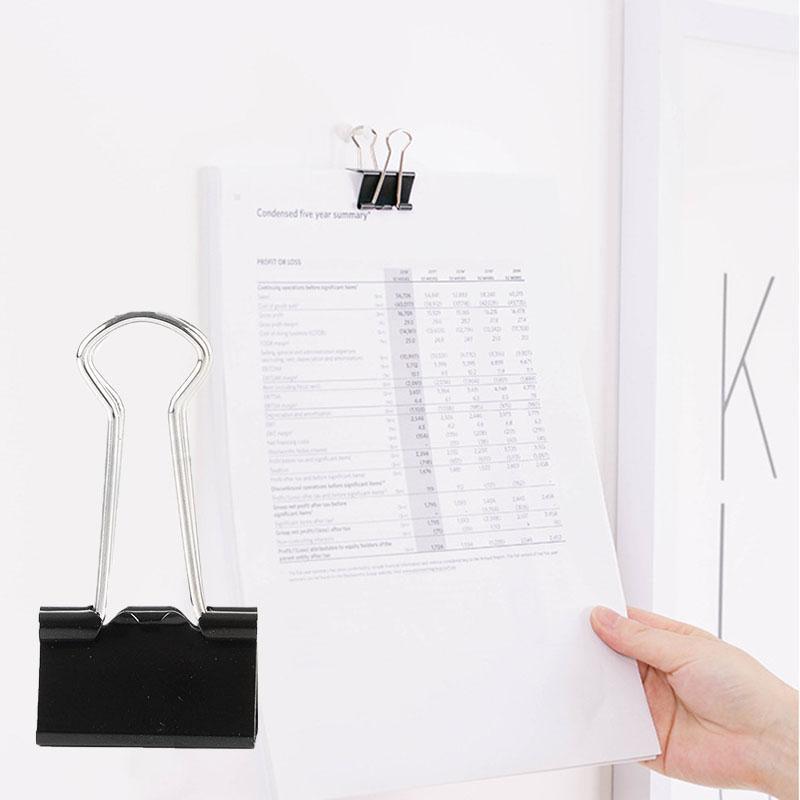 Durable and versatile foldback clips in various sizes for document organization