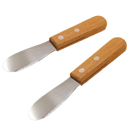 Butter Knife 2PCS 12.9x2.1cm Cheese Slicer Stainless Steel - Discount Packaging Warehouse