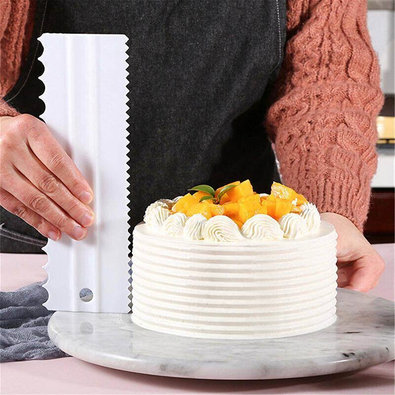 Cake Scraper 4PCS 4Colours 22.8x7.5cm PS Icing Smoother - Discount Packaging Warehouse