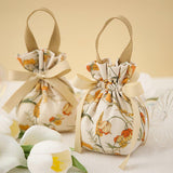 Canvas Gift Bags 10PCS Premium Canvas for Wedding Candy Favors