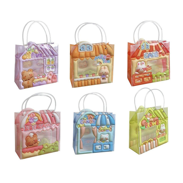 Cartoon PP Gift Bags 10pcs Durable Material for Party Favors and Gifts