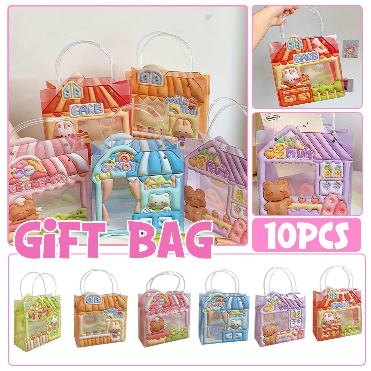 Cartoon PP Gift Bags 10pcs Durable Material for Party Favors and Gifts