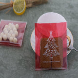 Assorted Christmas Gift Pouches decorated with festive ribbons and snowflakes